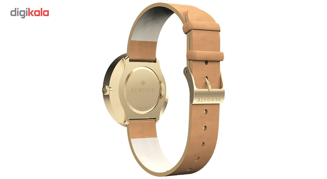 ساعت مچی عقربه ای زنانه نیوگیت مدل The New York Gold And Tan Strap