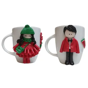 ماگ سرامیکی مدل عروسکی یلدا کد C-116 مجموعه 2 عددی