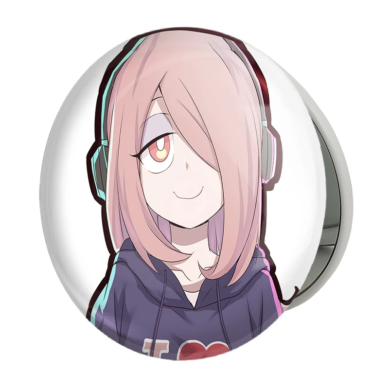 آینه جیبی خندالو طرح سوسی انیمه جادوگران کوچک Little Witch Academia مدل تاشو کد 22956 