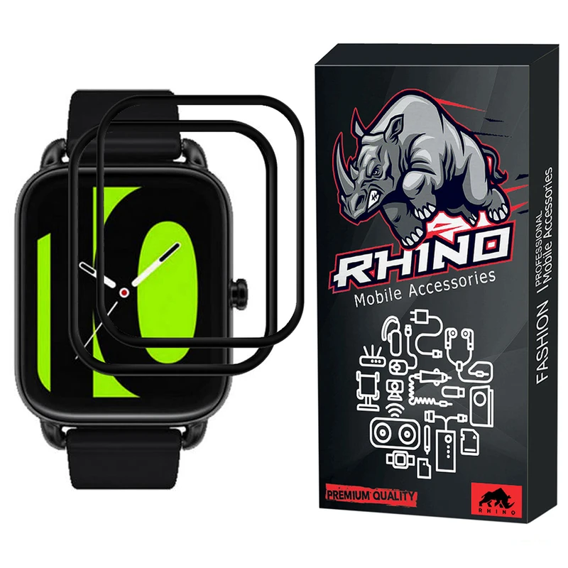 محافظ صفحه نمایش راینو مدل R-PMMA مناسب برای ساعت هوشمند هایلو RS4 Plus بسته 2 عددی