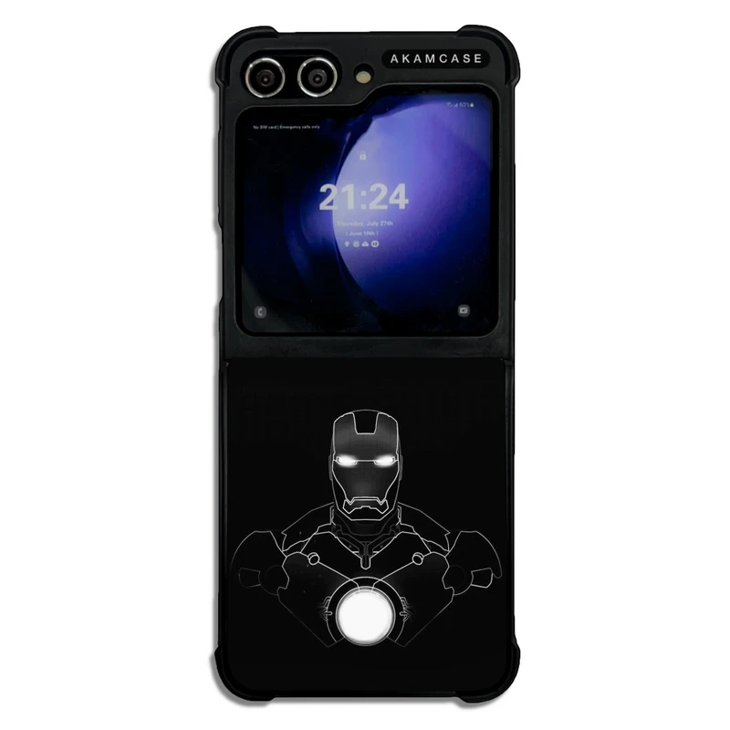 کاور آکام مدل AMC-WSGZFLIP5-IRON MAN4 مناسب برای گوشی موبایل سامسونگ Galaxy Z Flip 5