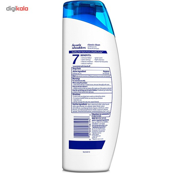 شامپو ضد شوره هد اند شولدرز مدل Classic Clean حجم 400 میلی لیتر