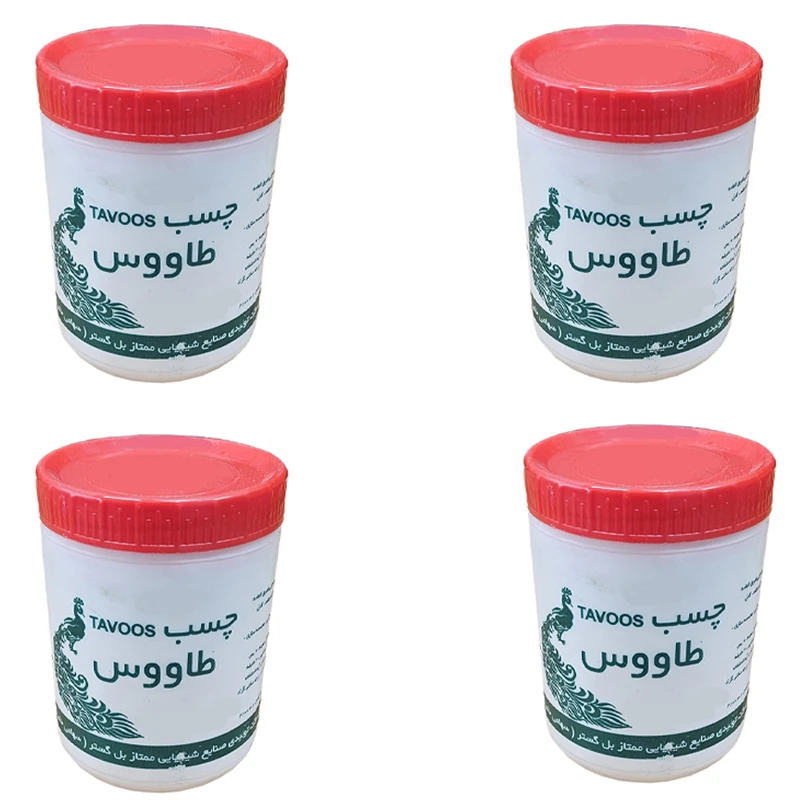 چسب چوب طاووس مدل cr78 حجم 800 گرم مجموعه 4 عددی 