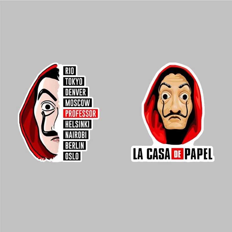استیکر لپ تاپ کارنیکا طرح سرقت پول مدل money heist-2222028 مجموعه 2 عددی