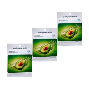 ماسک صورت پد پاک مدل آووکادو مناسب برای انواع پوست وزن 20 گرم مجموعه 3 عددی