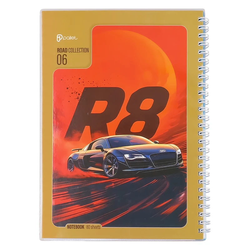 دفتر مشق 80 برگ پالت مدل ماشین آئودی