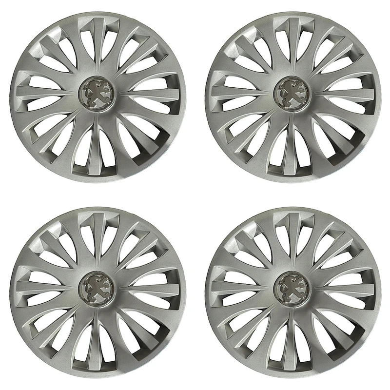 قالپاق چرخ پویا صنعت مدل 22 206New سایز 14 اینچ مناسب برای خودرو پژو 206 مجموعه 4 عددی