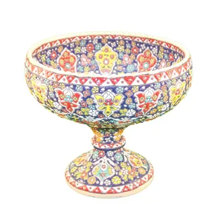 گزخوری سفالی مینا کاری آبی عمیق مدل سنتی کد 96