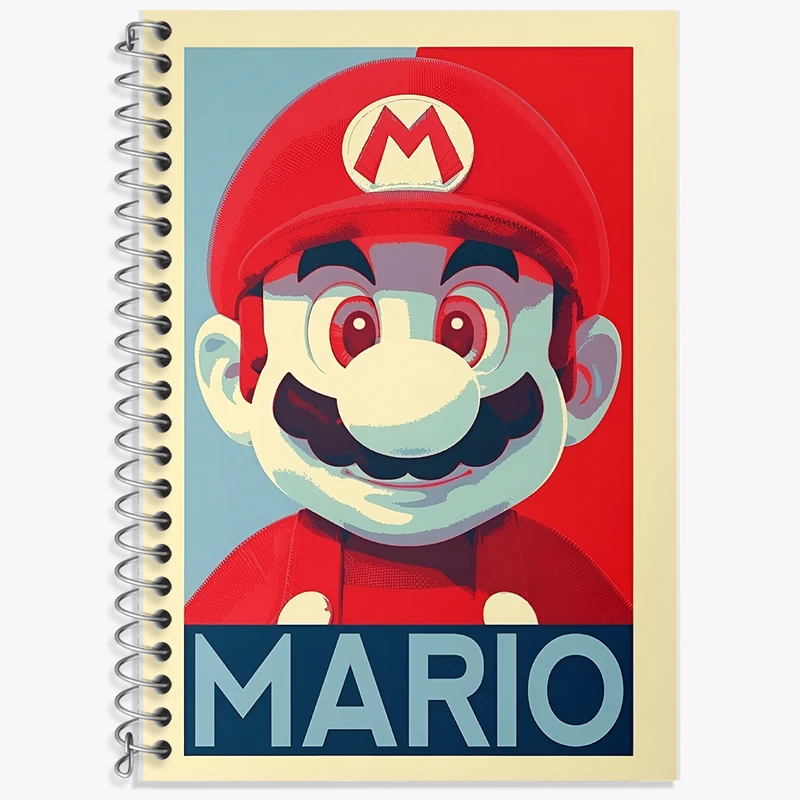 دفتر زبان 50 برگ خندالو مدل دو خط طرح (Mario) سوپر ماریو کد F6490