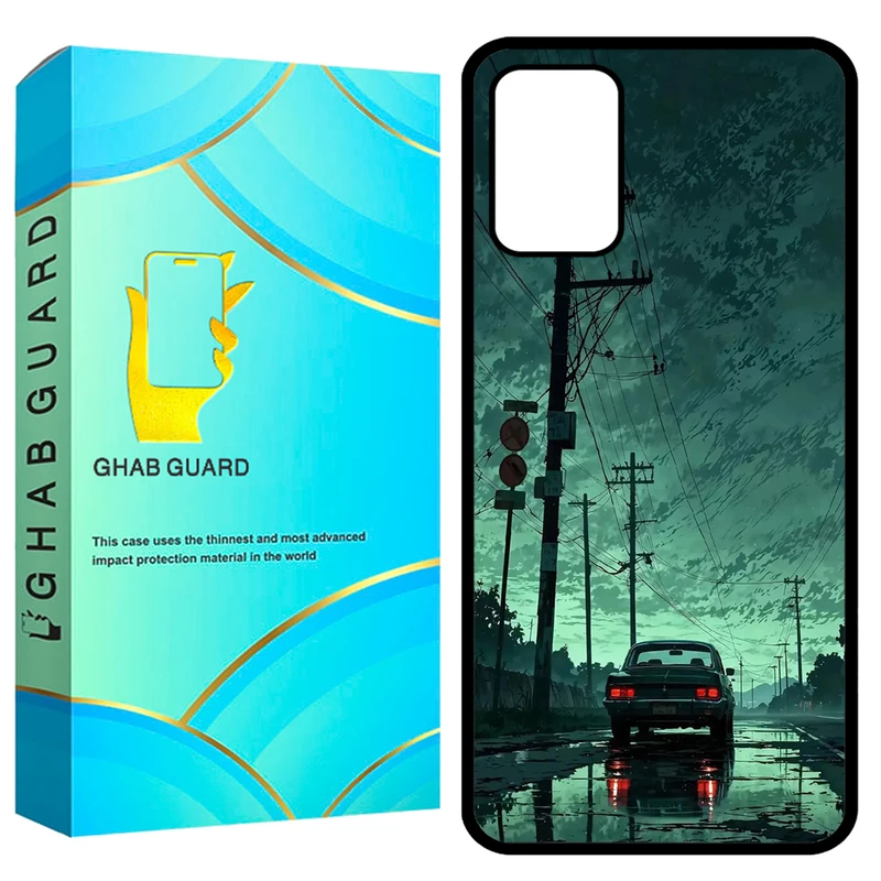 کاور قاب گارد طرح ماشین و جاده مدل GCHPA324 مناسب برای گوشی موبایل سامسونگ Galaxy A32 4G 