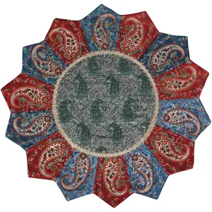 رومیزی ترمه ابریشمی ترمه حسینی طرح خورشید مدل 06-33