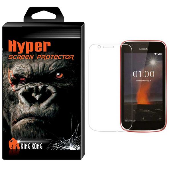 محافظ صفحه نمایش شیشه ای کینگ کونگ مدل Hyper Protector مناسب برای گوشی Nokia 1 محافظ صفحه نمایش شیشه ای کینگ کونگ مدل Hyper Protector مناسب برای گوشی Nokia 1