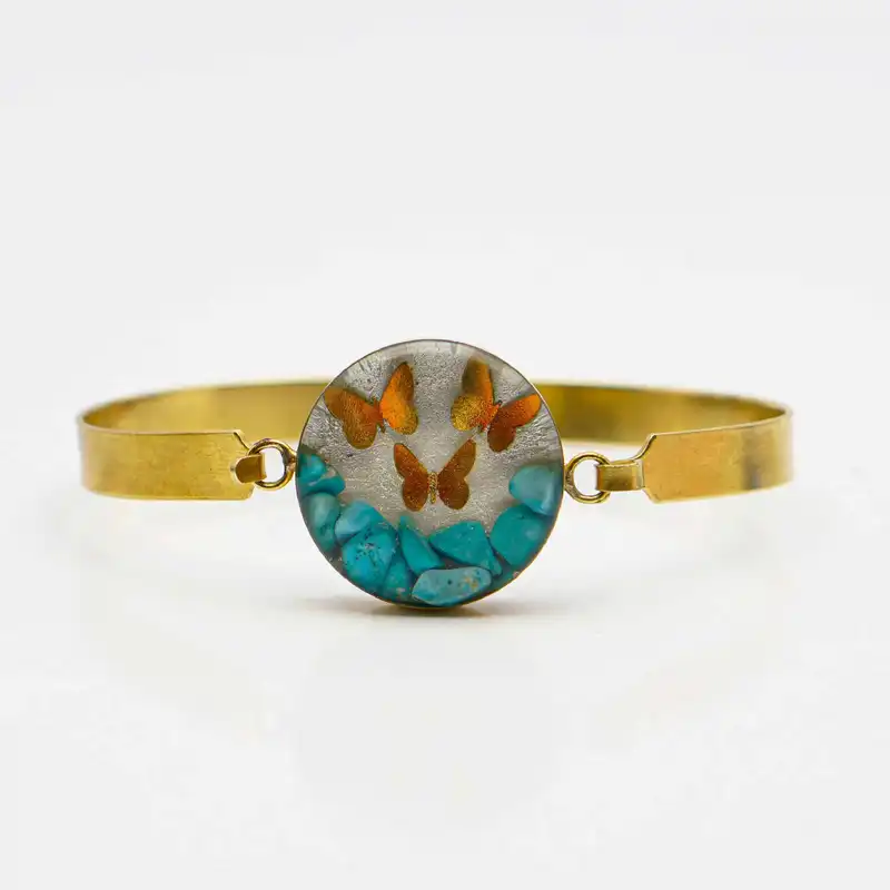 دستبند زنانه آلتین هنر مدل سه پروانه