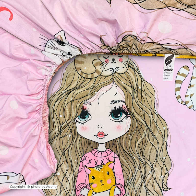 ملحفه آدنو مدل Little girl کد CH130 یک نفره سایز 80x180 سانتی متر