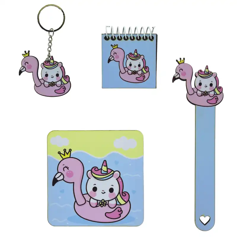 بسته لوازم تحریر مدل unic-st-007 مجموعه 4 عددی