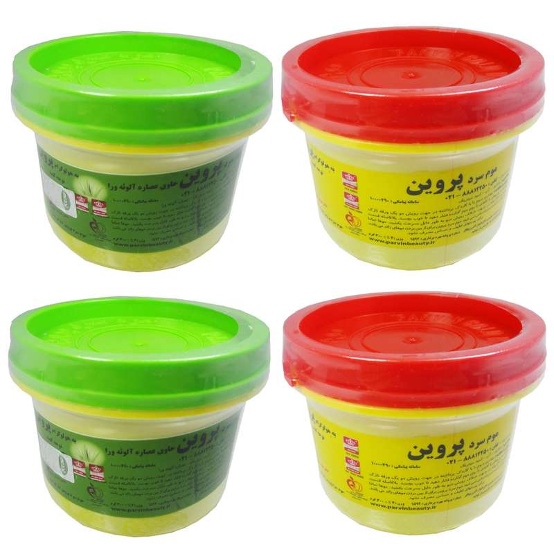 موم سرد پروین مدل A and H حجم 300 گرم مجموعه 4 عددی