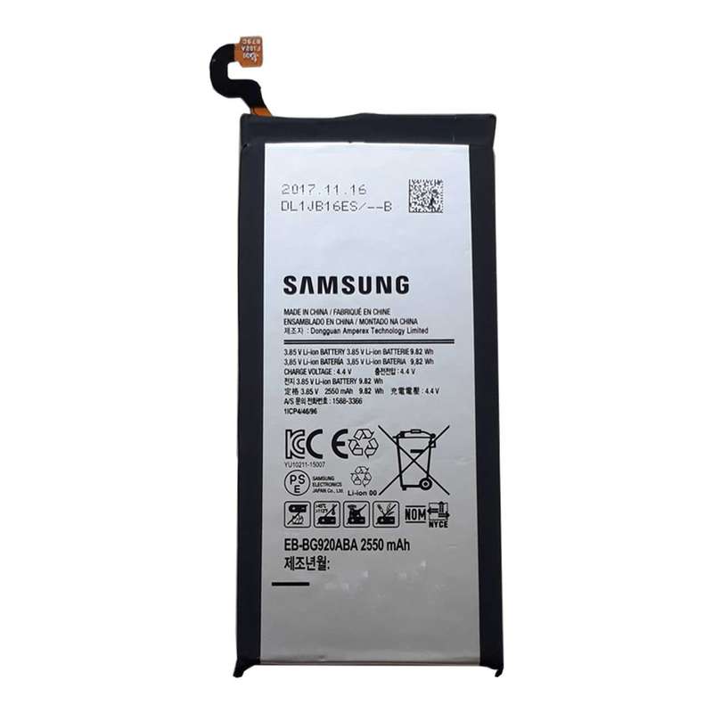 باتری موبایل مدل EB-BG920ABA مناسب برای موبایل سامسونگ Galaxy S6 با ظرفیت 2550 میلی آمپر باتری موبایل مدل EB-BG920ABA مناسب برای موبایل سامسونگ Galaxy S6 با ظرفیت 2550 میلی آمپر