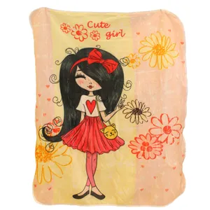  پتو شادیلون مدل دختر جذاب سایز 140x110 سانتی متر