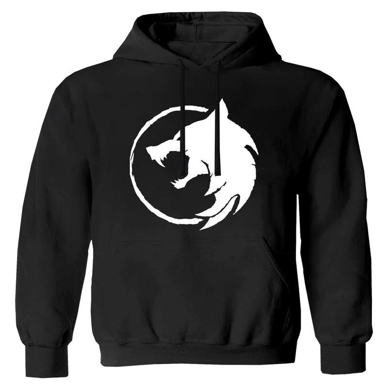 هودی پسرانه مدل گرگ W39 رنگ مشکی 