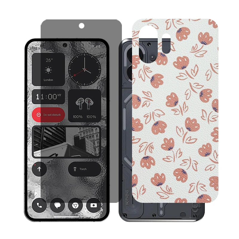 محافظ صفحه نمایش حریم شخصی گلس مدل Together مناسب برای گوشی موبایل ناتینگ Phone 2 به همراه برچسب پوششی پشت گوشی