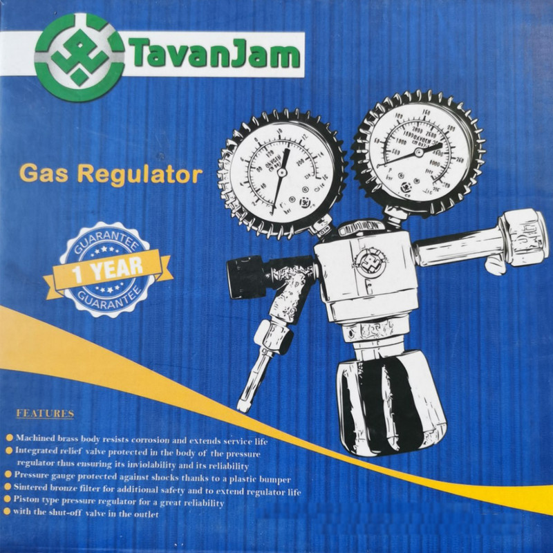 رگولاتور دو گیج اکسیژن توان جم مدل TJI 0208