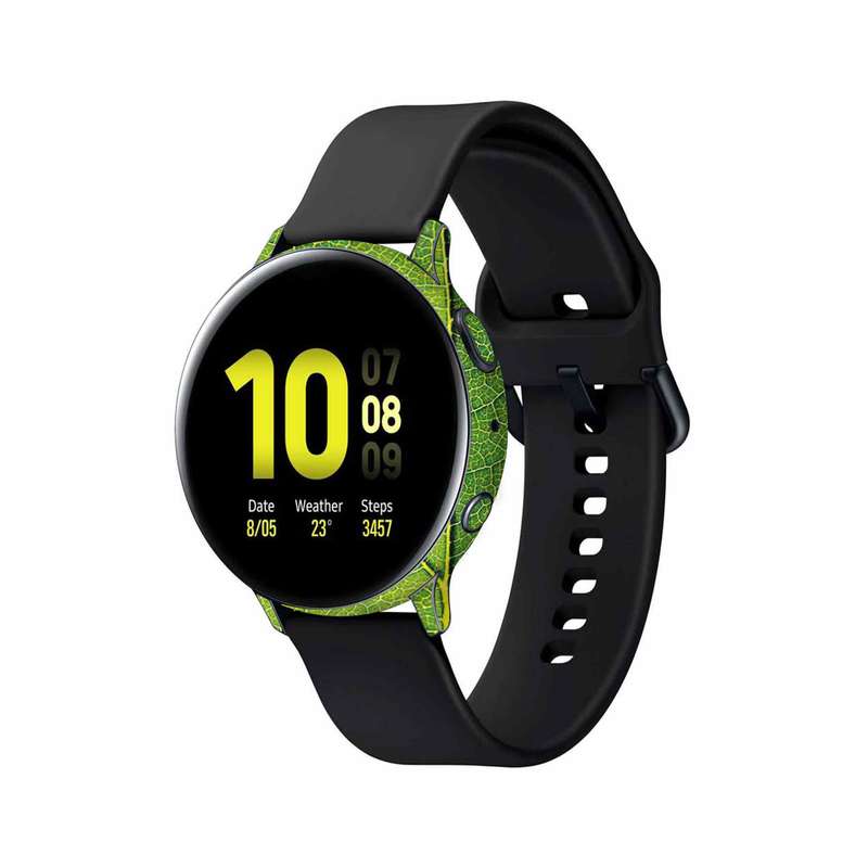 برچسب ماهوت طرح Leaf-Texture مناسب برای ساعت هوشمند سامسونگ Galaxy Watch Active 2 44mm