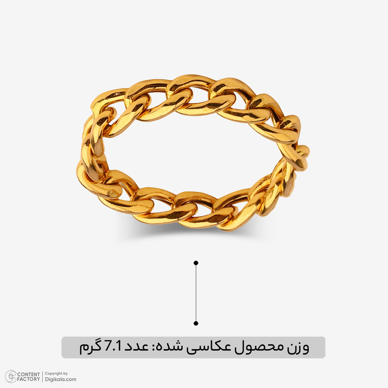 انگشتر طلا 18 عیار زنانه با طرح کارتیه مدل 0827  - 7