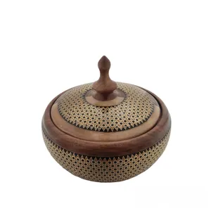 شکلات خوری خاتم کاری مدل گرد کد 02
