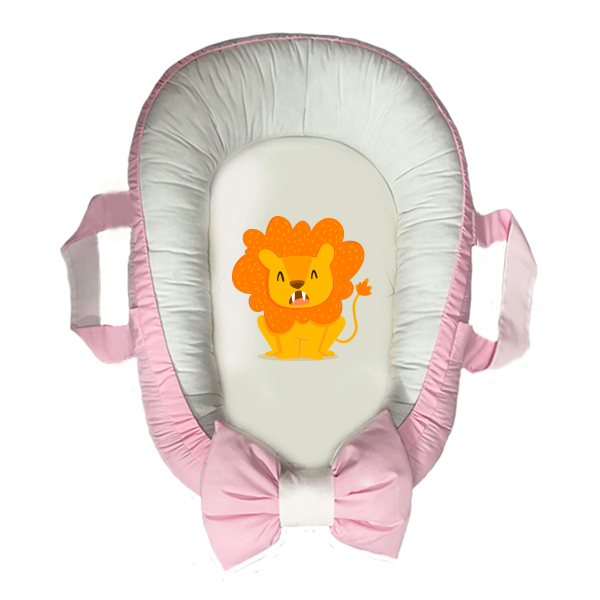 سرویس خواب سه تکه نوزاد مدل گارد محافظ دار طرح بچه شیر کد 046