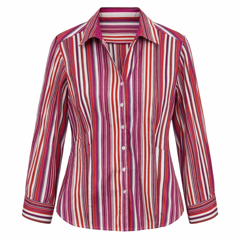 شومیز آستین بلند یقه برگردان زنانه مدل 2998