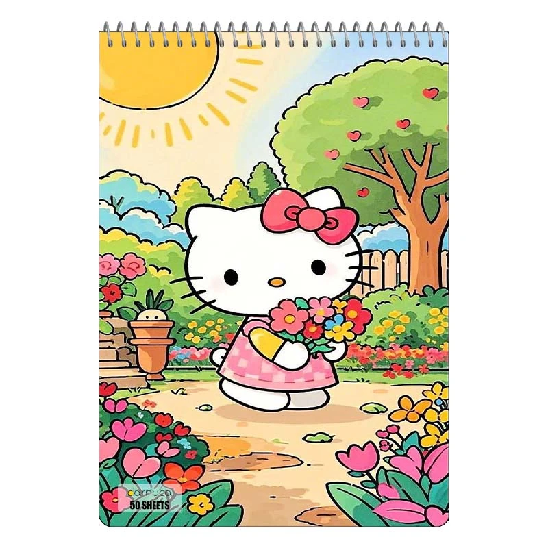 دفتر نقاشی 50 برگ سیمی کارنیکا طرح هلو کیتی hello kitty کد 82329