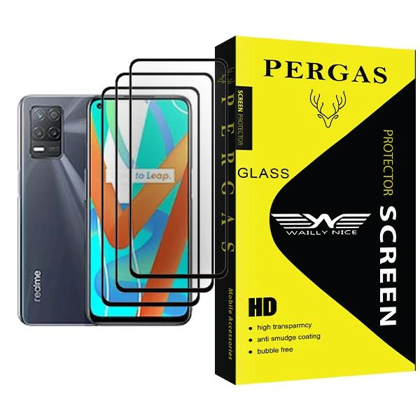 محافظ صفحه نمایش وایلی نایس مدل Pergas Glass MIX003 مناسب برای گوشی موبایل ریلمی V13 5G بسته سه عددی