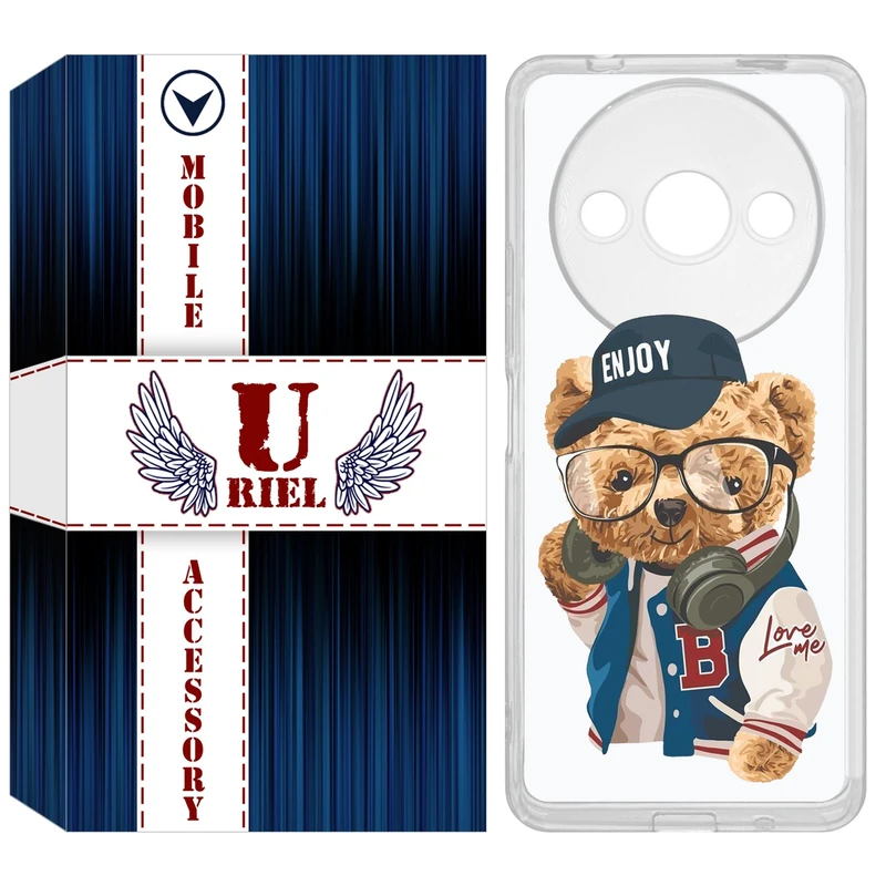 کاور یوریل مدل Clear کد 35 طرح تدی مناسب برای گوشی موبایل شیائومی Redmi A3 / A3x