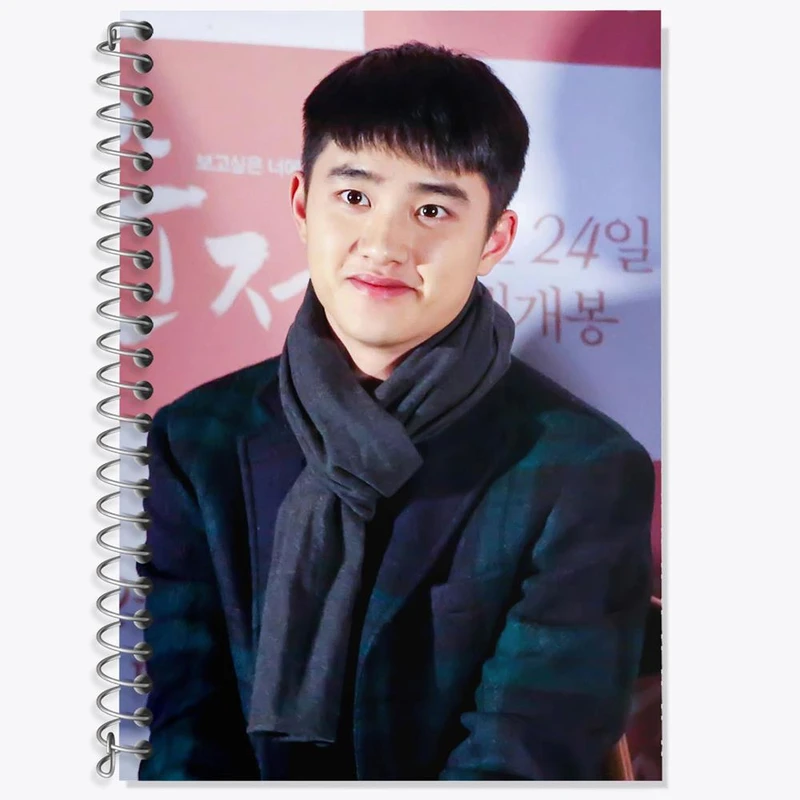 دفتر زبان 50 برگ خندالو مدل دو خط طرح دی او گروه اکسو EXO کد 13374