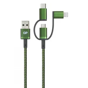 کابل تبدیل USB به MicroUSB / لایتنینگ/ USB-C  جی پی مدل CY1A طول 1 متر