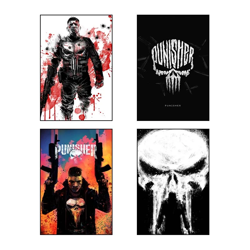 تابلو شاسي کارنيکا طرح پانیشر کد 32857 مجموعه 4 عددی