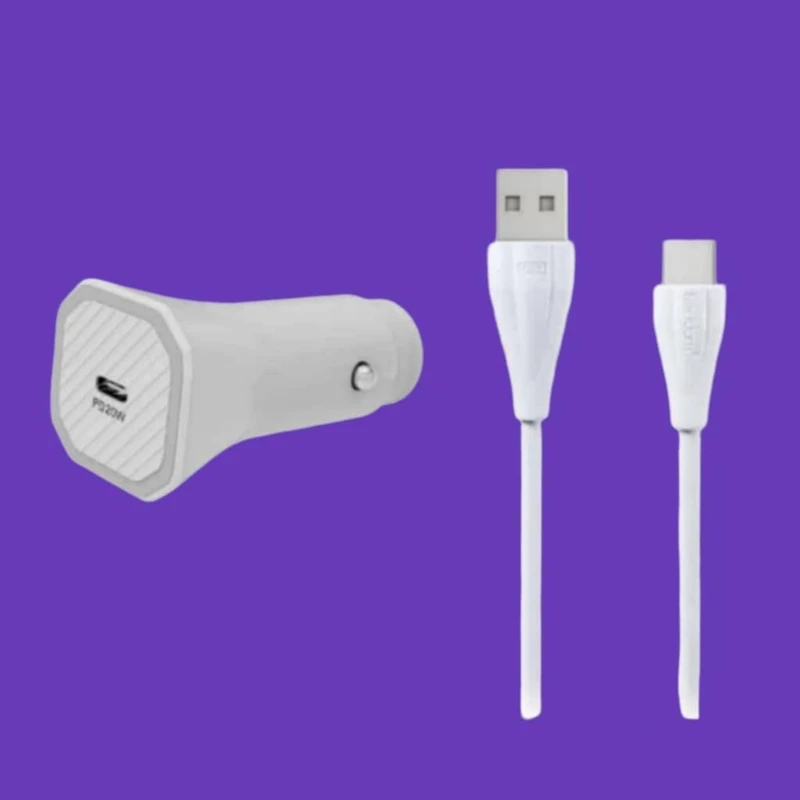 شارژر فندکی ارلدام مدل ES-CC8 به همراه کابل تبدیل USB-C