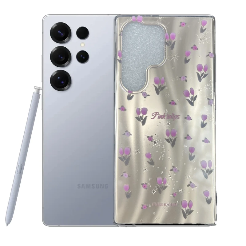 کاور طرح گل لاله مناسب برای گوشی موبایل سامسونگ Galaxy S25 Ultra