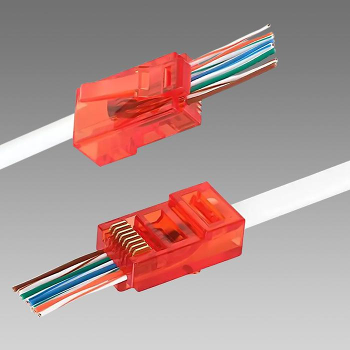 سوکت شبکه Cat6 مدل RJ45 بسته 50 عددی