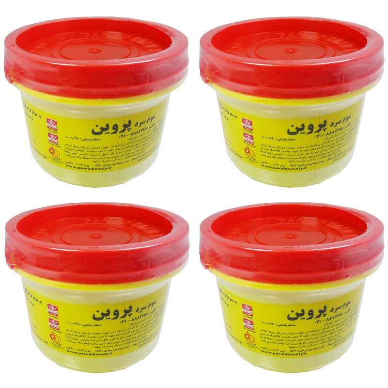 موم سرد پروین مدل Honey حجم 300 گرم مجموعه 4 عددی