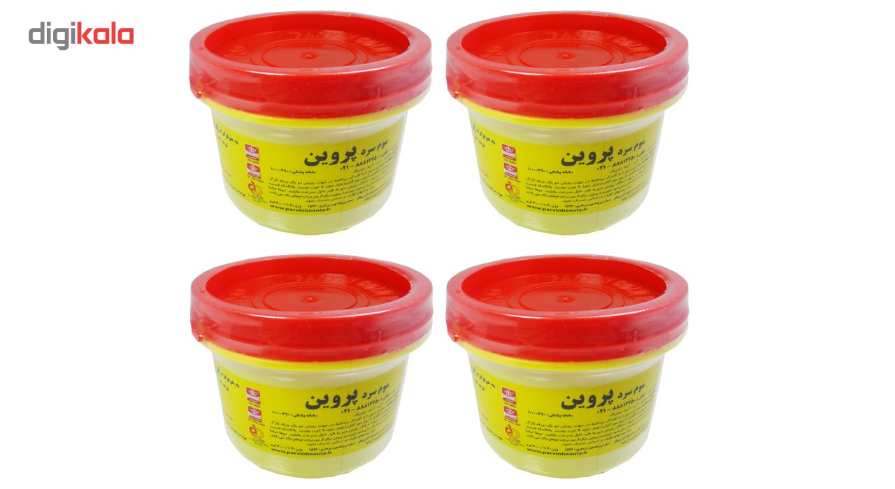 موم سرد پروین مدل Honey حجم 300 گرم مجموعه 4 عددی