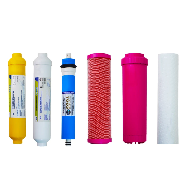 فیلتر دستگاه تصفیه آب پالایه سازان فرآیند توس مدل RO مجموعه 6 عددی