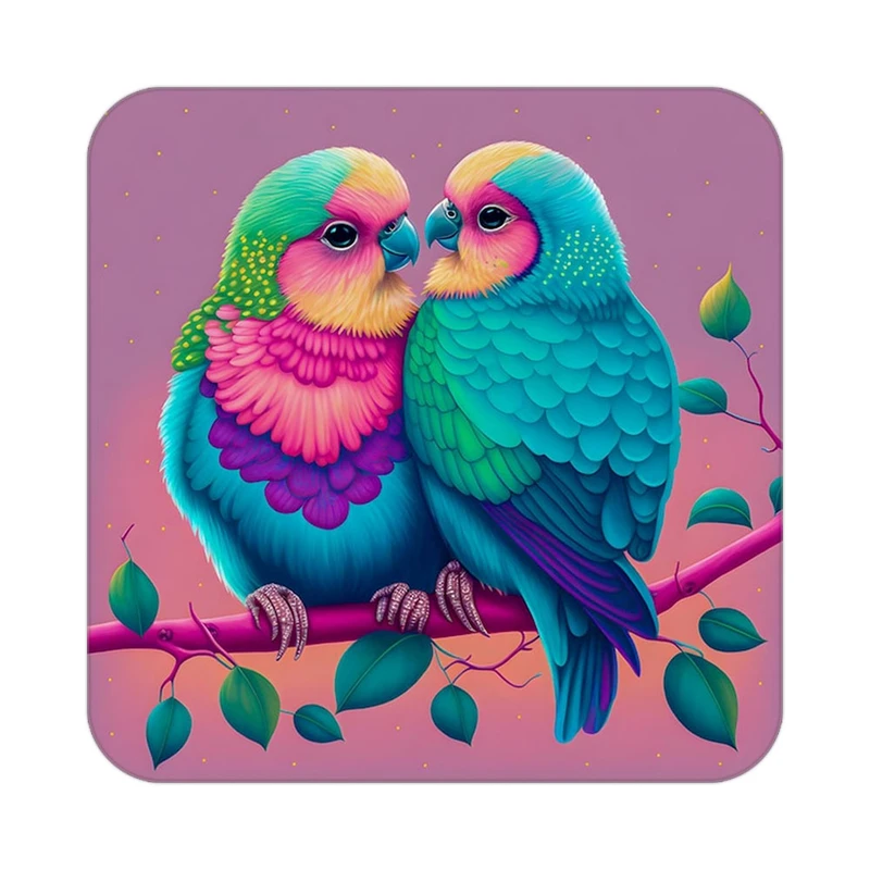 زیر لیوانی کاکتی طرح حیوانات رنگی مدل mp26890