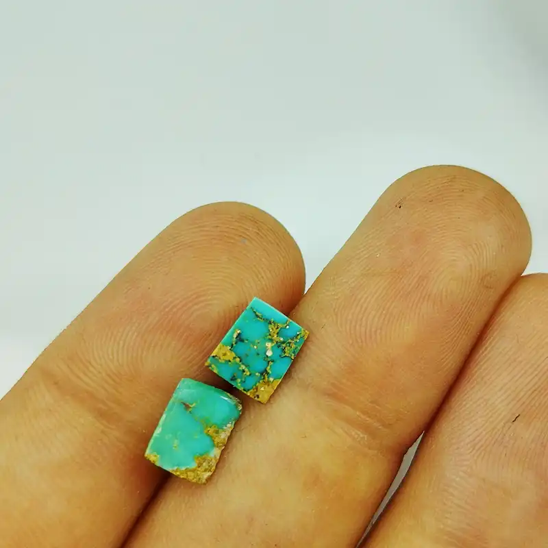 سنگ فیروزه نیشابور سلین کالا کد pc2-29 مجموعه دو عددی