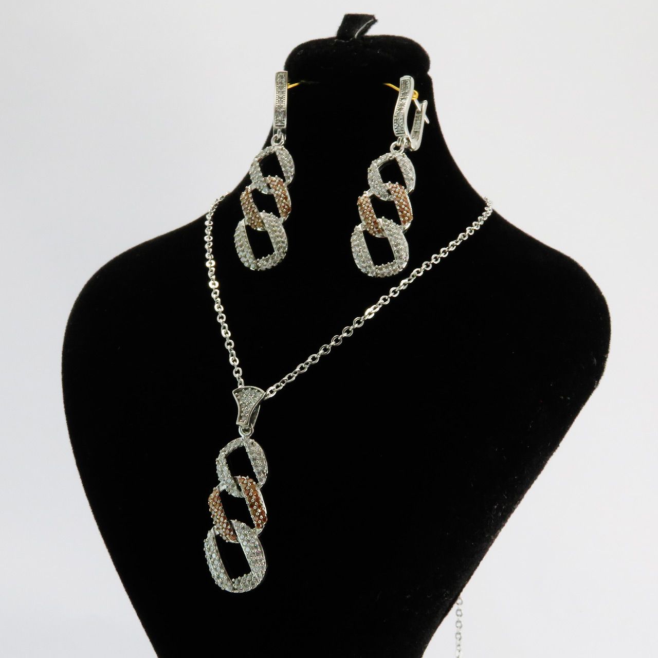 نیم ست نقره زنانه کد AV045-2 - - 2