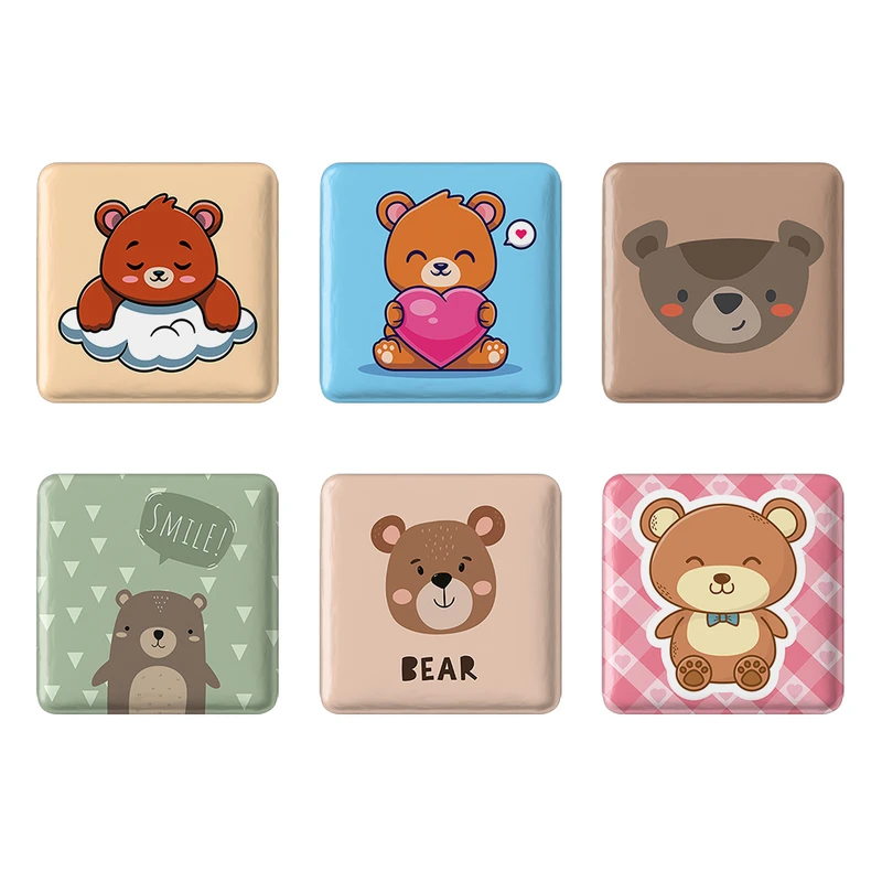 مگنت خندالو طرح خرس Bear کد 1684B مجموعه 6 عددی