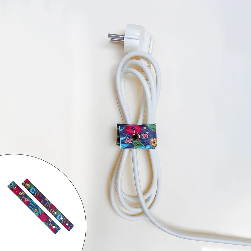 نظم دهنده سیم و کابل طرح گل درهم مدل C-204 مجموعه 2 عددی