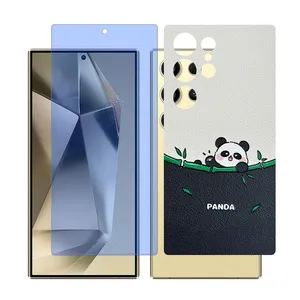 Glass Together model Matte anti-blue screen protector for Samsung Galaxy S22 Ultra mobile phone with back cover sticker
