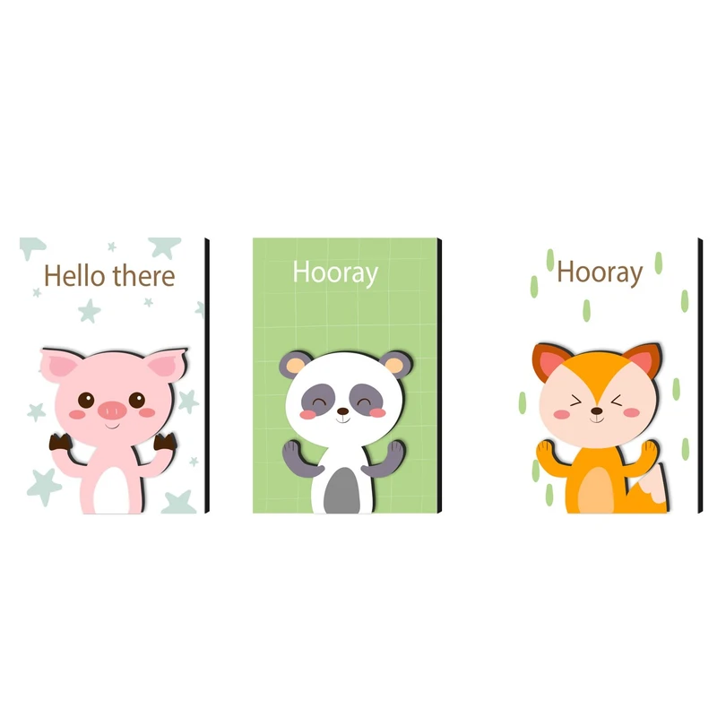 تابلو کودک باروچین مدل Hooray مجموعه 3 عددی 