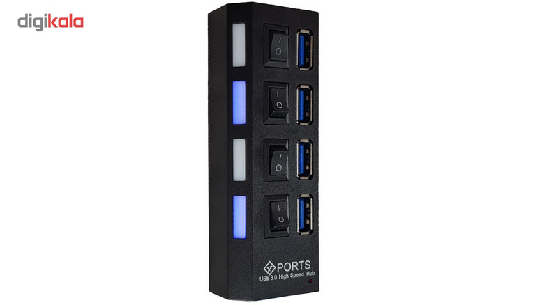 هاب 4 پورت USB 3.0 پورتز مدل RH 3